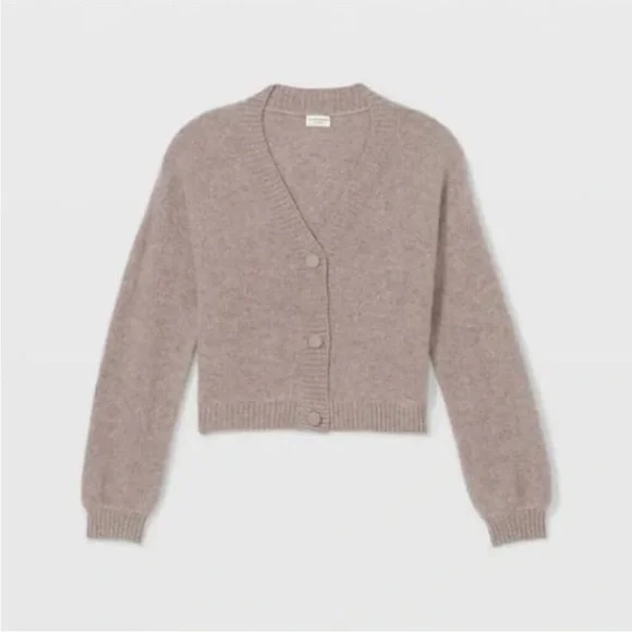 Club Monaco Boiled Cashmere Cardigan Sweater Button Down V-Neck Gray Size XS - Picture 11 of 11